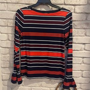 Ralph Lauren striped, ruffled sleeve top, new, never worn